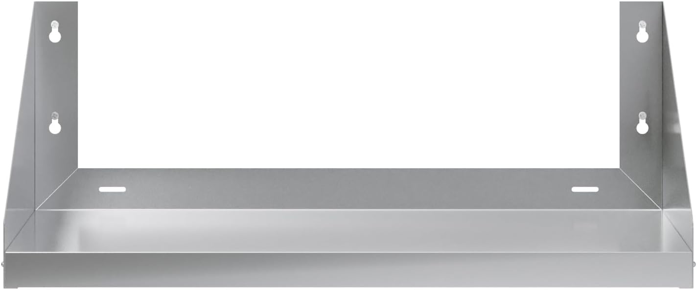 Stainless Steel Microwave & Appliance Wall Shelf | Custom Sizes | Metal Utility Shelving | Heavy Duty | Commercial Grade | Wall Mount | NSF |