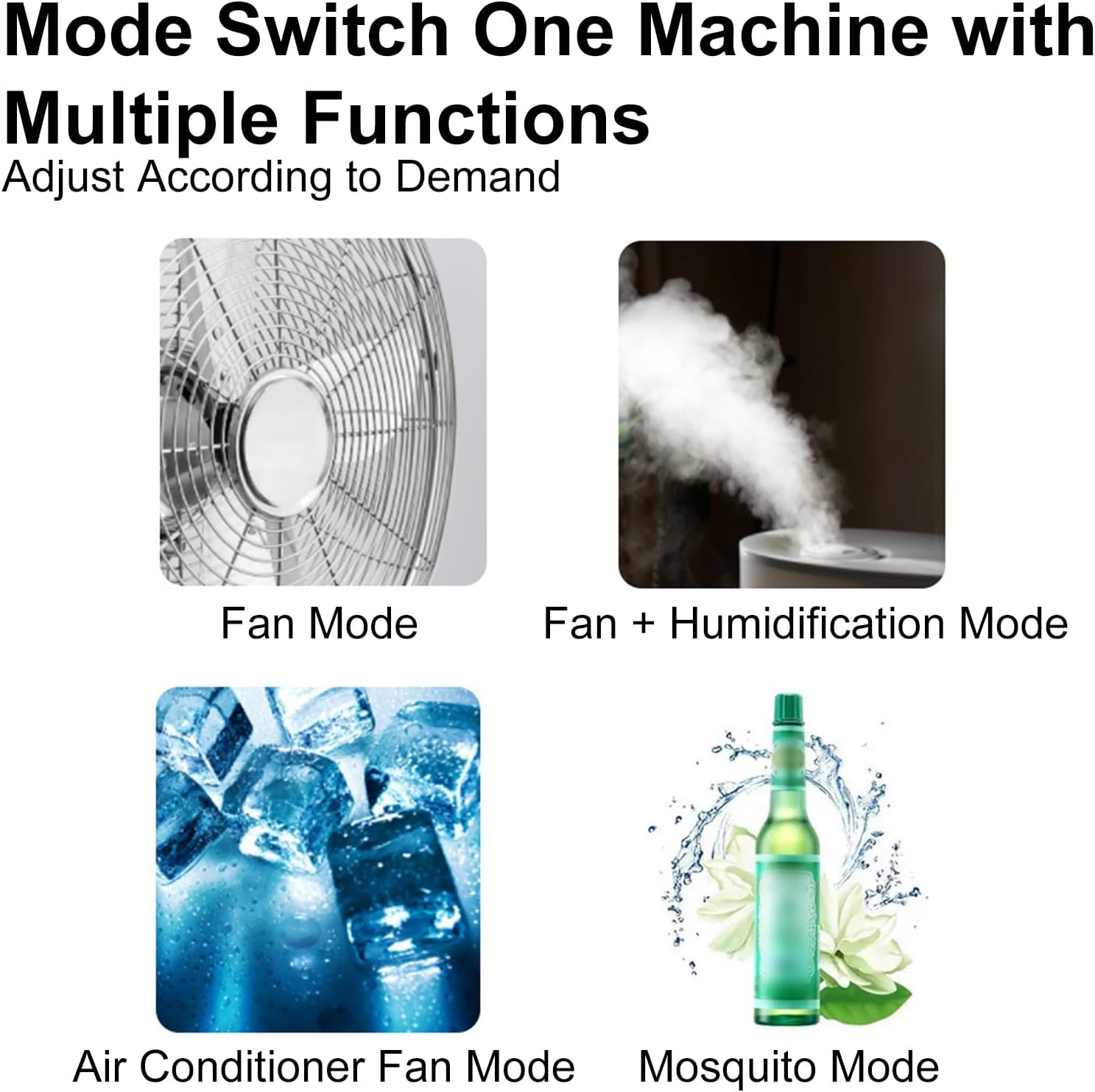 Evaporative Air Cooler Portable Air Conditioner, Fan Cooler with 120° Oscillating, 3 Wind Speeds, Evaporative Cooler for Outdoor Indoor Use(Size:102cm/55L)