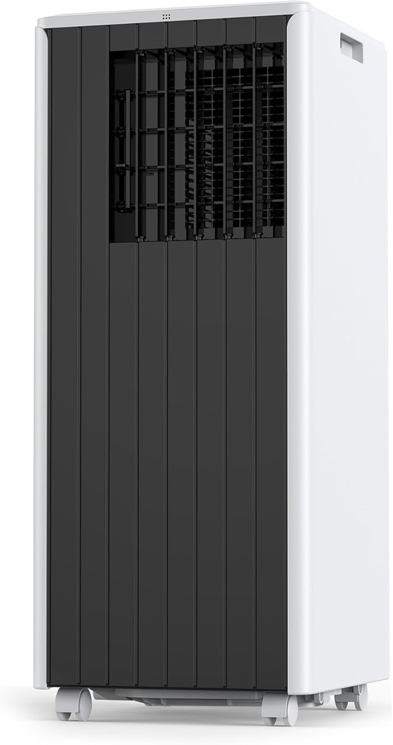 8000 BTU Portable Air Conditioner for Rooms Up to 350 Sq.Ft - 3-In-1 Cooling/Dehumidifier/Fan with Remote, Window Kit & Wheels, UltraQuiet Operation for Bedroom/Office/Living Room