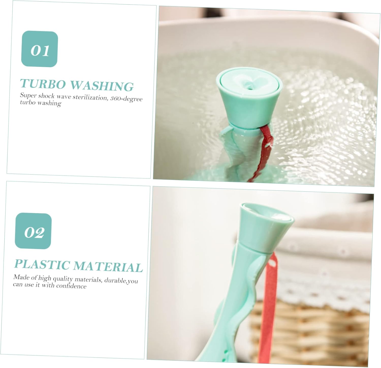 Operitacx USB Portable Mini Washing Machine Compact Turbine Washer Travel Ultrasonic Clothes Cleaner USB Power for Students and Small Spaces