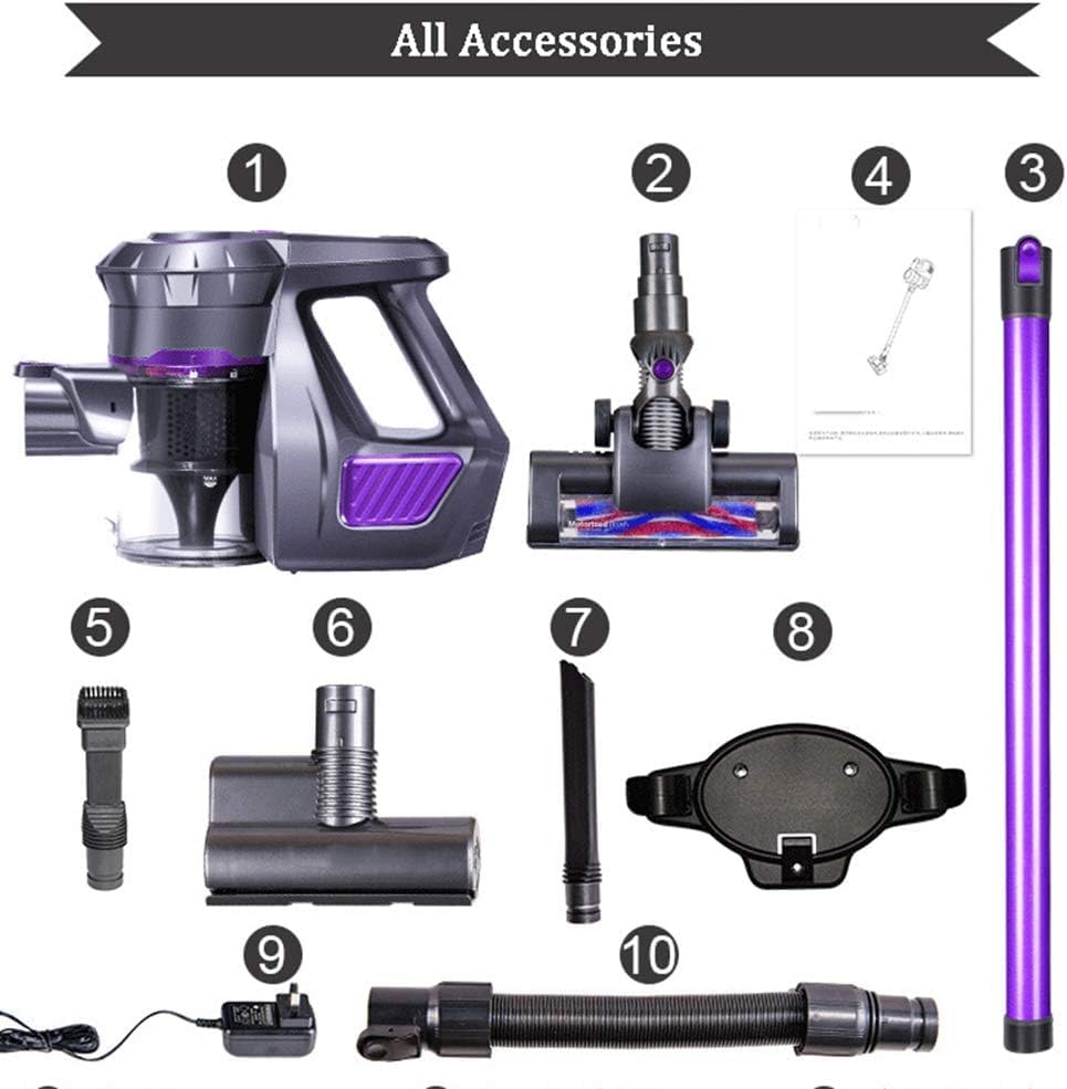 Handheld Vacuum Clean,Upright Vacuum Cleaner Cordless Stick Vacuum Cleaner with 7KPa Powerful Suction, 2 in 1 Handheld Lightweight Stick Vacuum with Motorised Floor Brush, Up to 40 Minutes Runtime