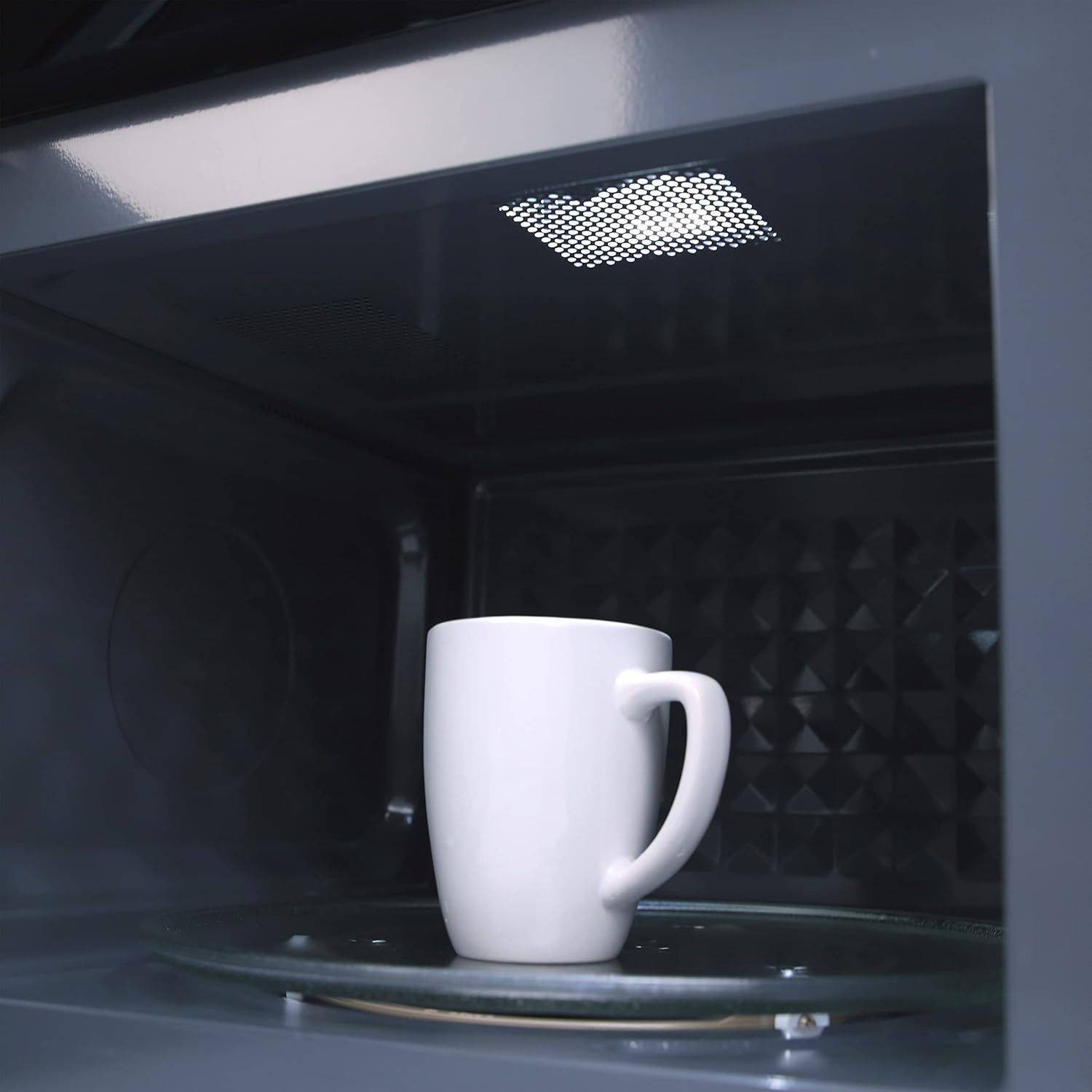 Avanti Microwave Oven 1000-Watts Over the Range with Auto Cook and Defrost, Pre-Set Cooking Modes, Child Safety Lock, Electronic Control Panel and Glass Turntable, 1.3 Cu.Ft., Black