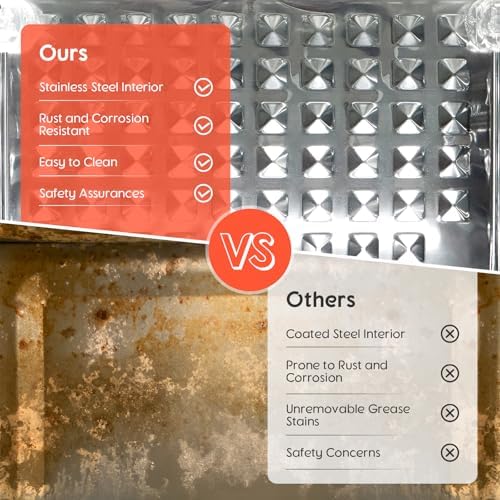 24Qt Dual Zone Air Fryer Oven with Rotisserie, Extra Large Double Air Fryers Mini Oven Digital 1800W 10 in 1 Airfryer Countertop Convection Toaster Oven Combo, Stainless Steel Inner, 360° Even Heating