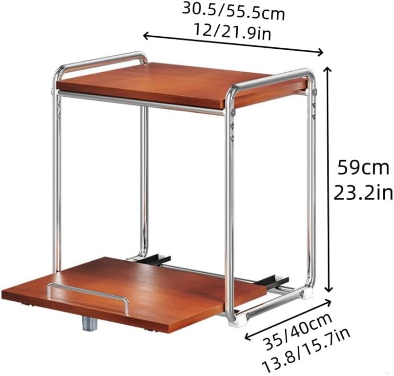 Pull-Out Microwave Stand, Oven and Small Appliances, Kitchen Countertop Storage Shelves, Multifunctional Storage Rack for Microwave, Kitchen Island with Storage, Countertop Small Bathroom Storage(40*5