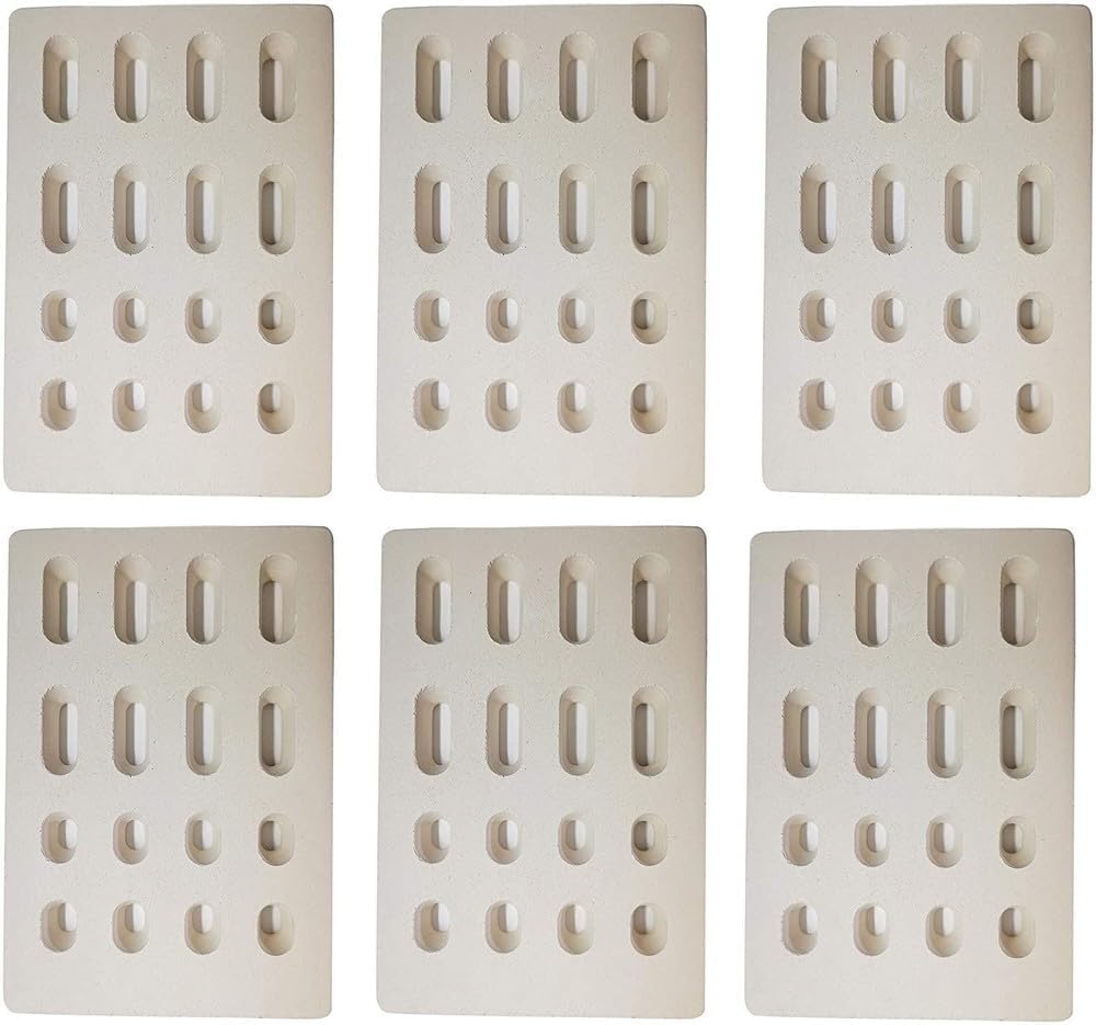 Grill Heat Plates Flame Tamers Ceramic Brick 6-Pack for Galore Grand Turbo BBQ