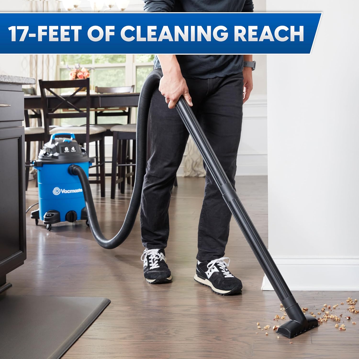 Vacmaster Blue Edition 8-Gallon* 4 Peak HP Wet/Dry Vacuum– VOC809PF