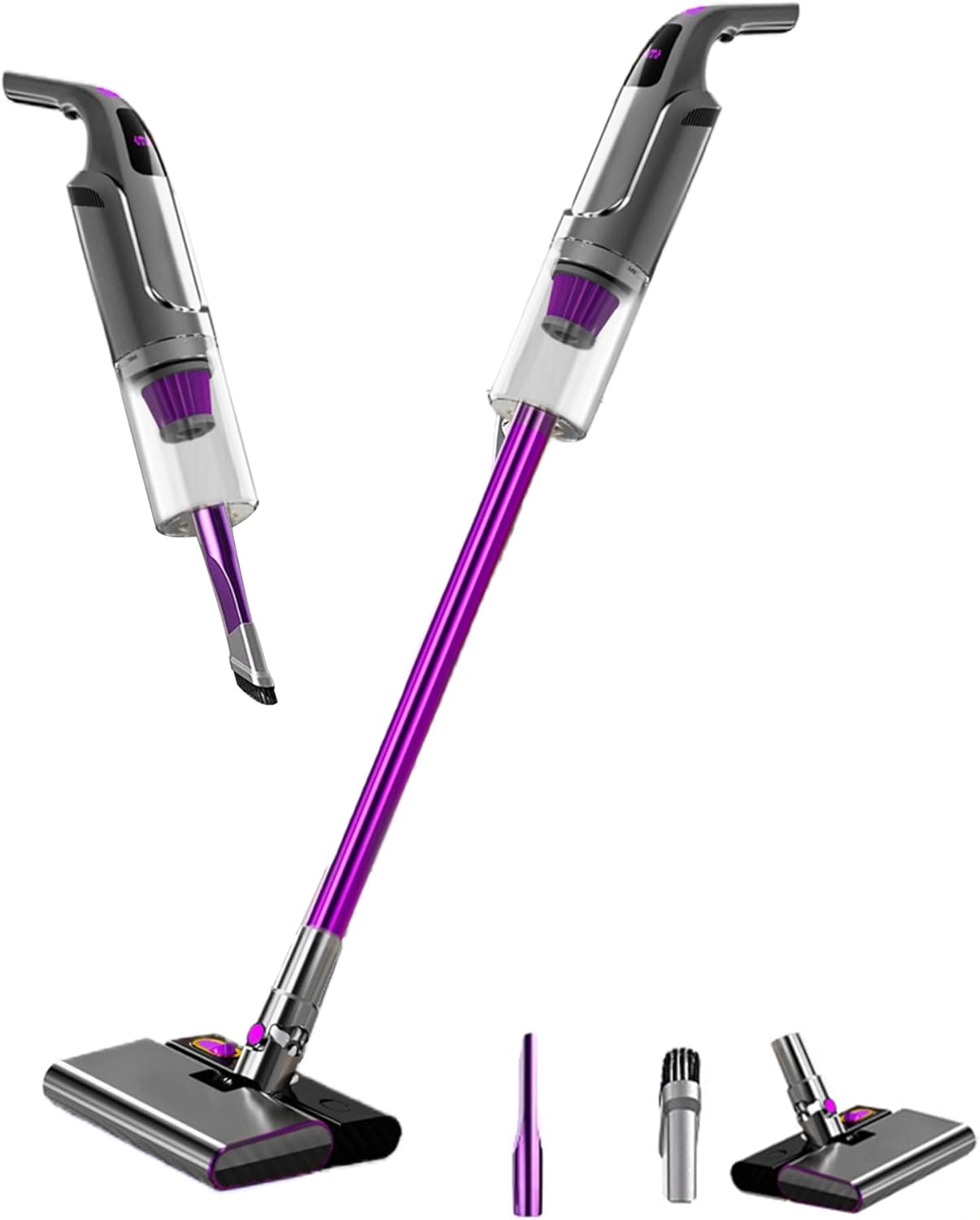 Cordless Vacuum Cleaner Powerful 5000Pa for Home & Car, 2 in 1 Vacuuming & Mopping, Portable Vacuum with Multiple Attachments, Lightweight Vacuum with 0.5L Dust Cup for Hardwood Floors