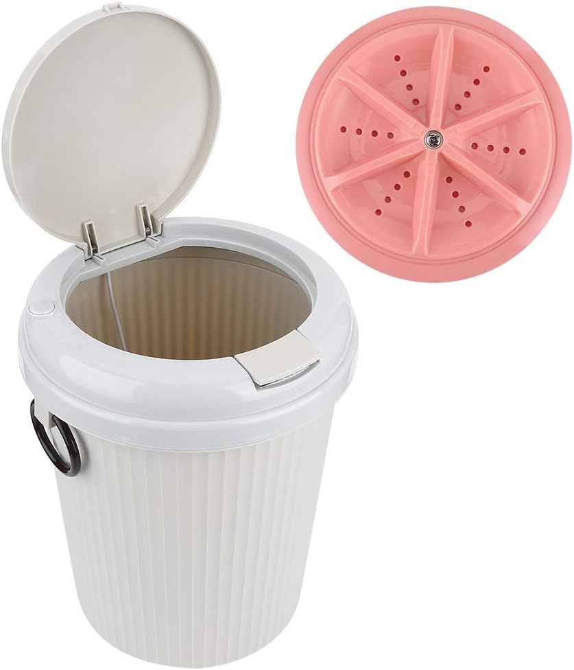 Haofy 8L 18W Mini USB Powered Washing Machine, Portable Desktop Laundry Washer Ultrasonic Clothes Washing Machine for Washing Socks, Baby Clothes, Home and Travel Use ()