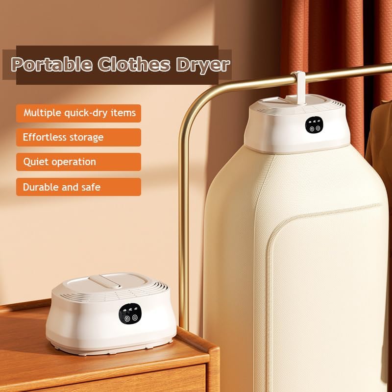 Portable Clothes Dryer,Mini Compact Laundry Dryer With Three Timer Function 10 Minute Quick Drying,Foldable With Timer Suitable For Apartments, Rv Travel, Dormitories, And Hotels