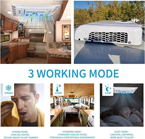 Air Conditioner, DC 12 V, Electric Air Conditioner, Parking Air Conditioner, Suitable for Trucks Motorhomes Trailers, Buses Motorhomes, Vans