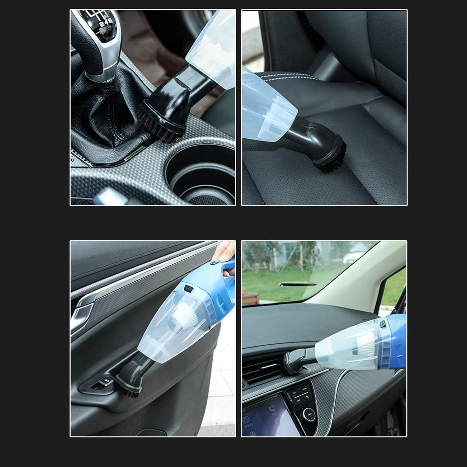 Hand Held Vacuum, 5m Car Mini Vacuum Cleaner Handheld Portable Wet and Dry Car Cleaning Tools (Color : Orange)