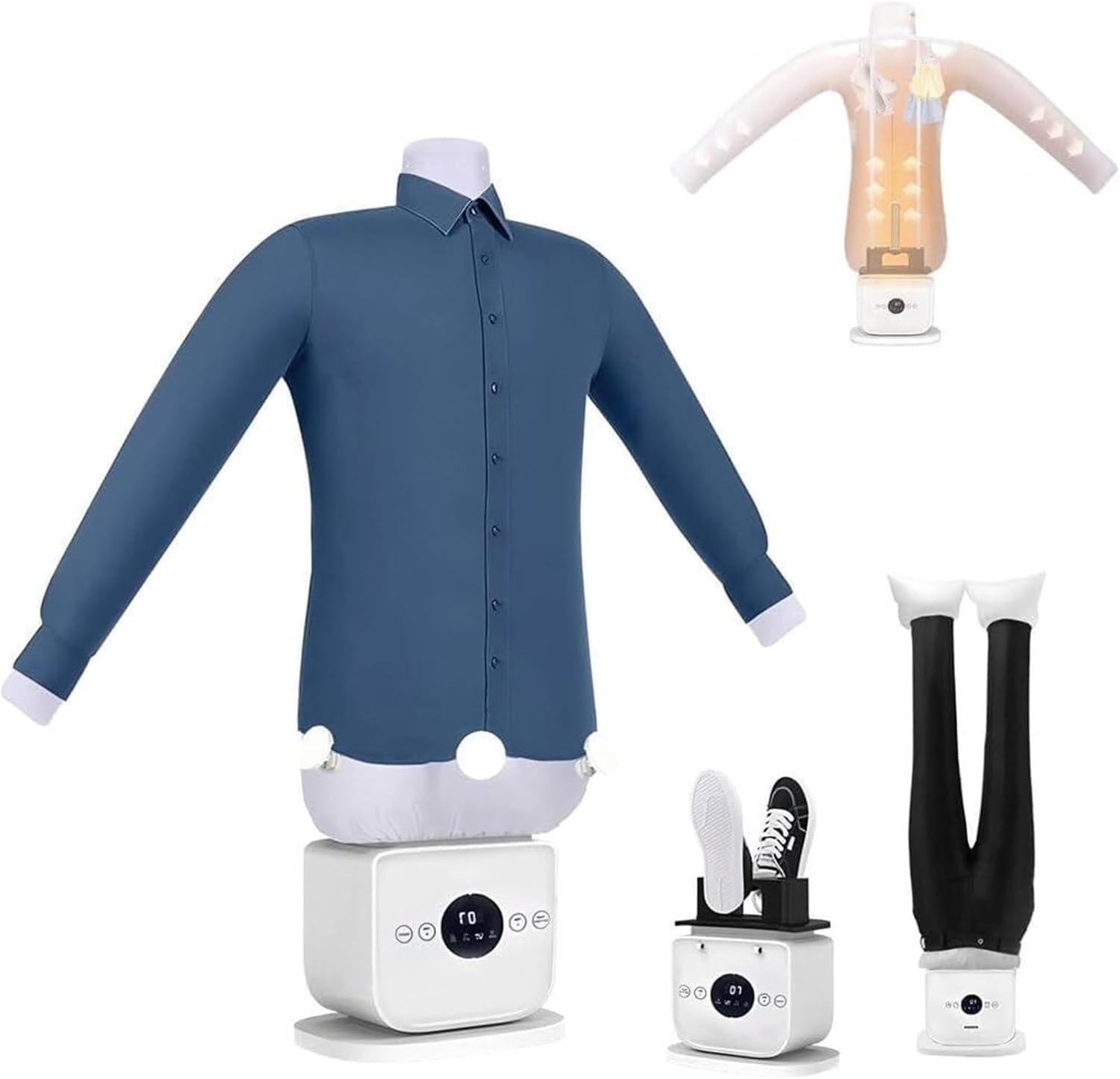 Automatic Ironing Machine, Scanovuss Portable Steam, Iron 8 Minutes Quick Ironed Dry, Gentle Airflow Technology for Shirts/Shoes/Pants