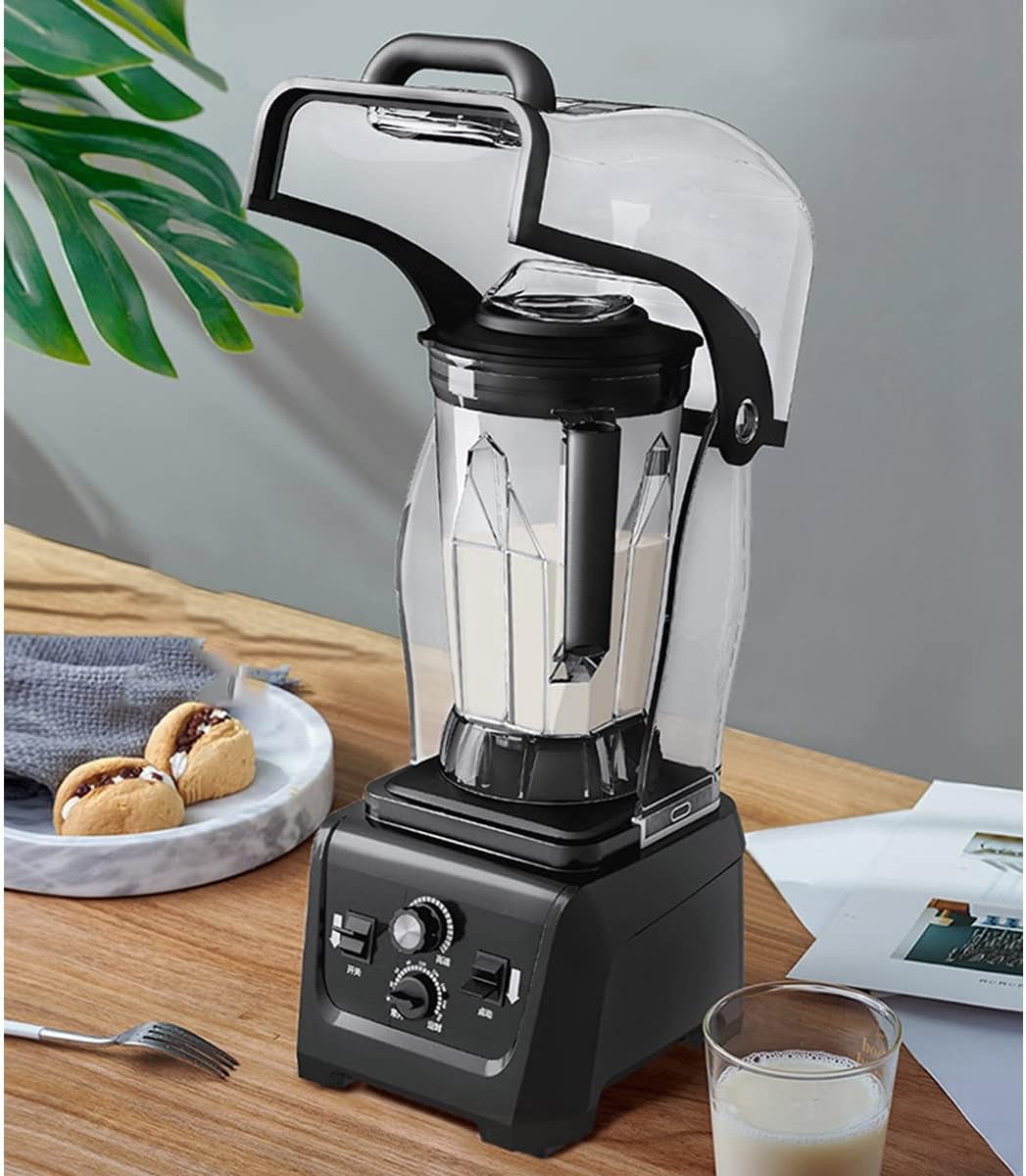 Countertop Blenders for Kitchen with Silent Cover 2L Juicer Machine for Rice Paste+timed 2300W High Power for Smoothie Shakes Fruit Vegetables Soymilk Grain Grind