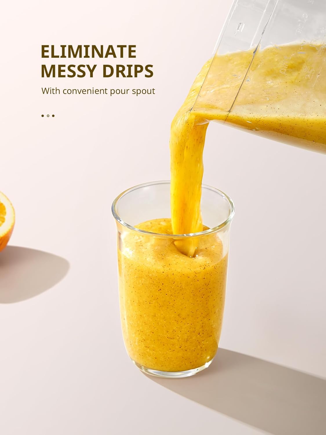 Reemix Blender, 50oz Countertop Blender - 2 Adjustable Speeds + Pulse, Dual Safety Locks, Dishwasher-Safe Pitcher for Smoothies, Crushing Ice & Family Meals