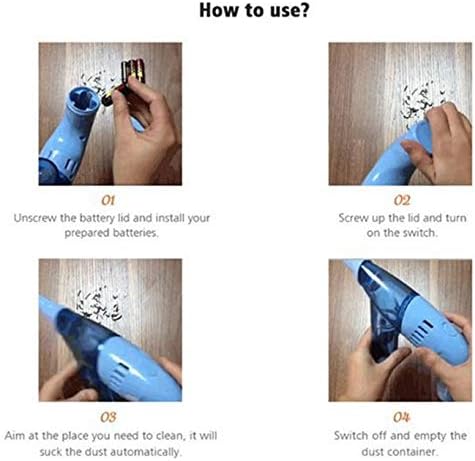 Portable Car Vacuum Cleaner Handheld Vacuum Dust Cleaner Cordless Car Effective Cleaning Vacuum Blue