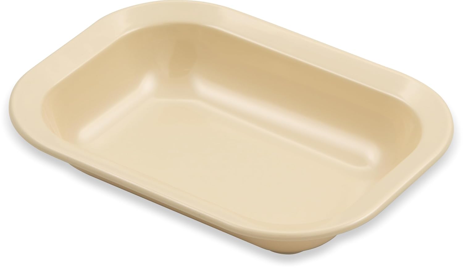 Carlisle FoodService Products Plastic Recatangle Baker Server Rectangular Dish for Home and Restaurant, Melamine, 28 Ounces, Tan, (Pack of 12)