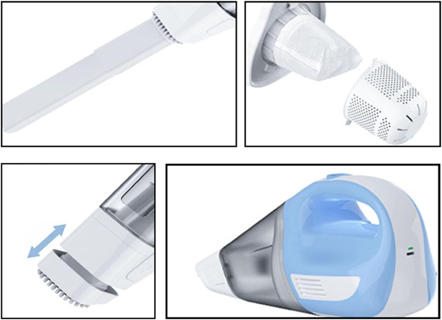 Mini Vacuum Cleaner Handheld Vacuum Lightweight Reusable Mini Car Vacuum Power Suction Cleaner for Shell Vehicle Pet Hair Car