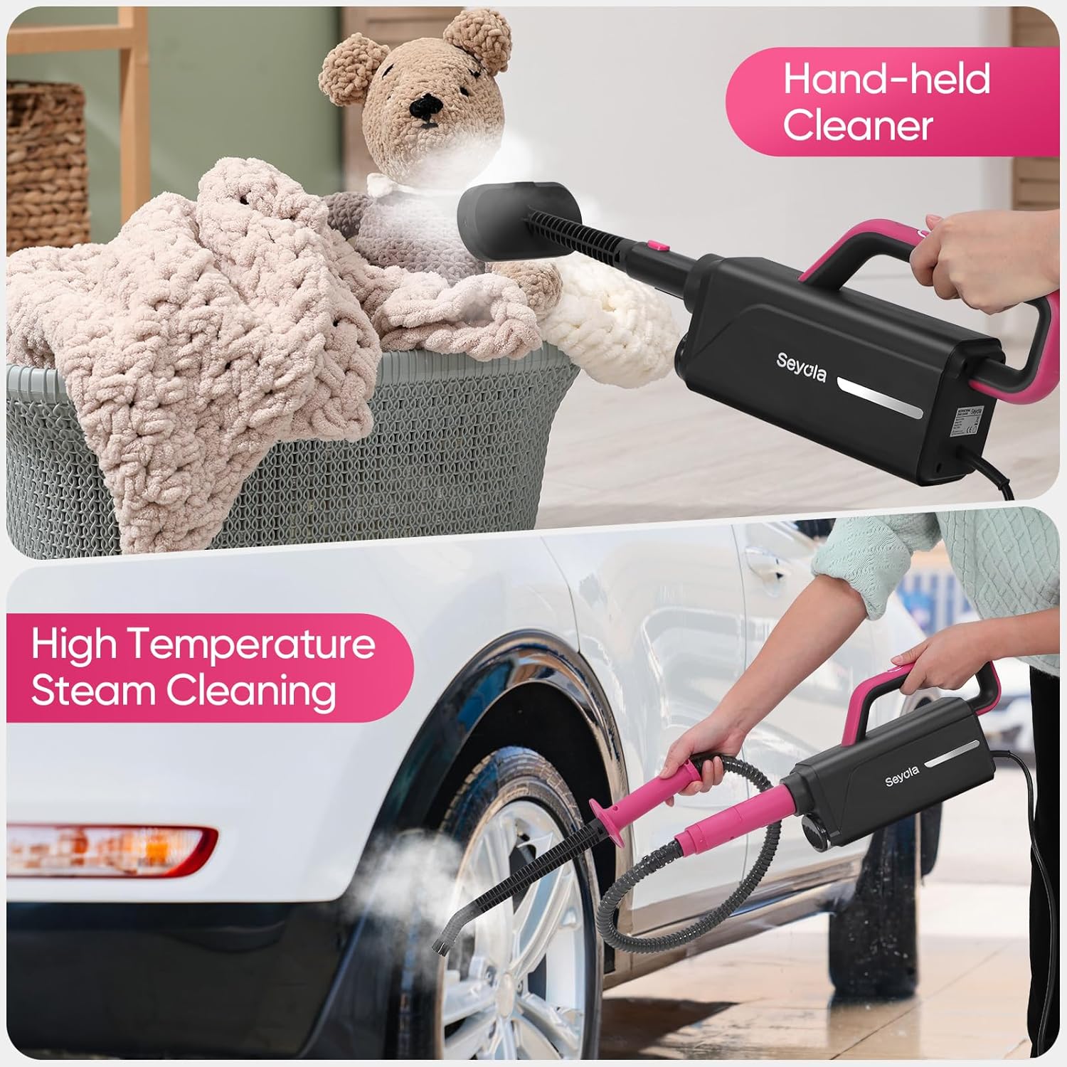 Steam Mop for Floor Cleaning, Steam Cleaner for Home with Handheld 6-in-1 Multi-function Attachments for Hardwood Floors, Clothes,Windows,Tiles Grout,Furniture