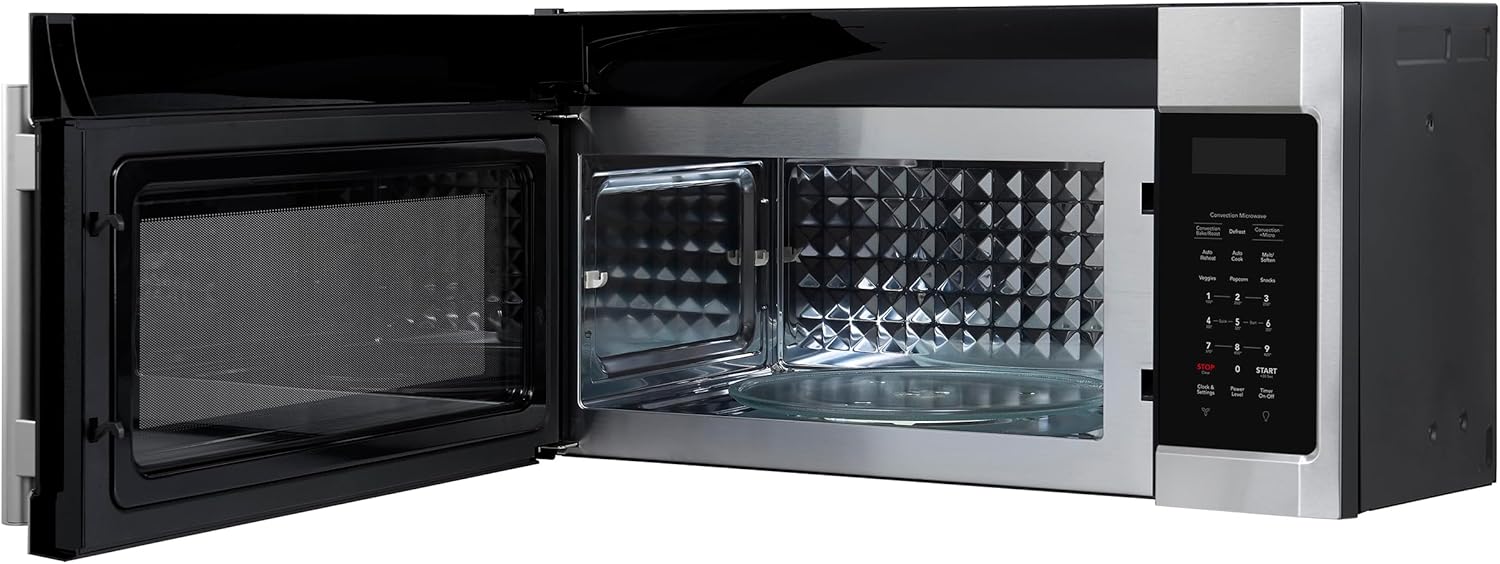 FORNO Fornace 30-Inch Over-the-Range Convection Microwave, 1.5 cu.ft Capacity – Stainless Steel Finish – 300 CFM 2-Speed Ventilation, Touch Glass Control, LED Cooktop Lighting – FOTR3038-30