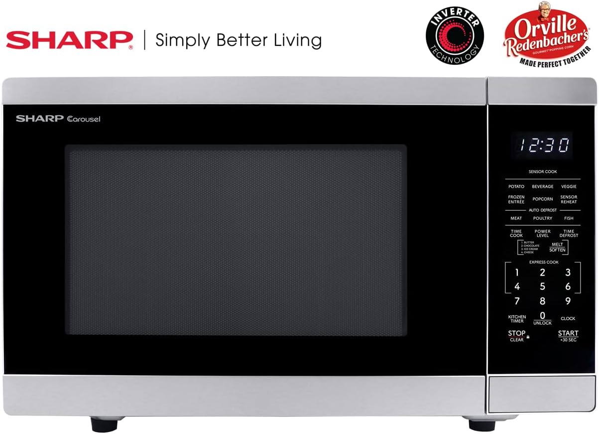 SHARP Countertop Microwave Oven with Removable 12.4