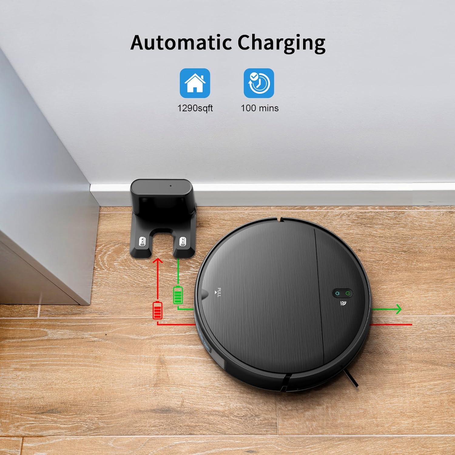 MAMNV Robot Vacuum and Mop,2 in 1 for Carpet & Hard Floor,Robotic Vacuum Cleaner with Alexa/Voice/App,Powerful & Quiet for Pet Hair,Slim 2.87