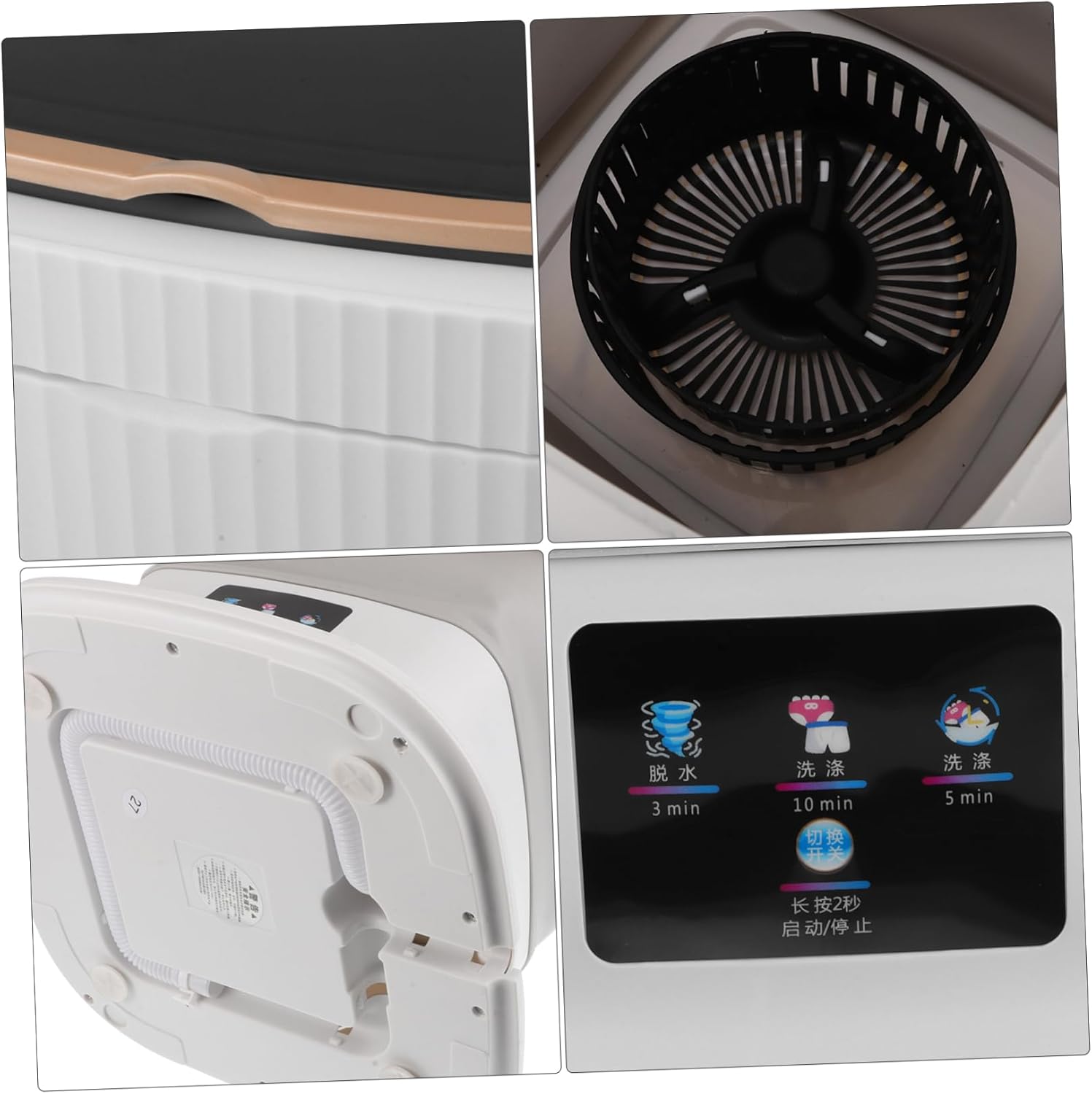 Generic Portable Washing Machine Mini Washer for Clothes Socks Underclothes Space-saving Design for Apartments Rvs and Travel