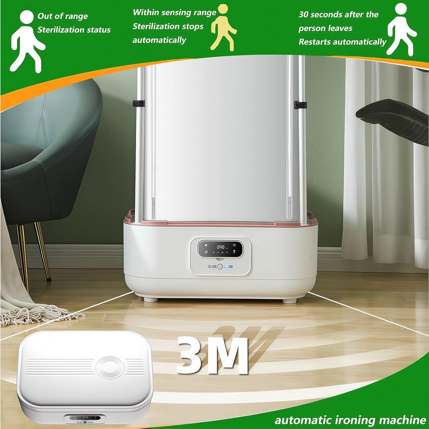 Steamer For Clothes-Iron Machine For Clothes,900W Electric Clothes Dryer,Portable Steam Drying Smart Machine,Automatic Ironing Machine, Quick-Drying Steam