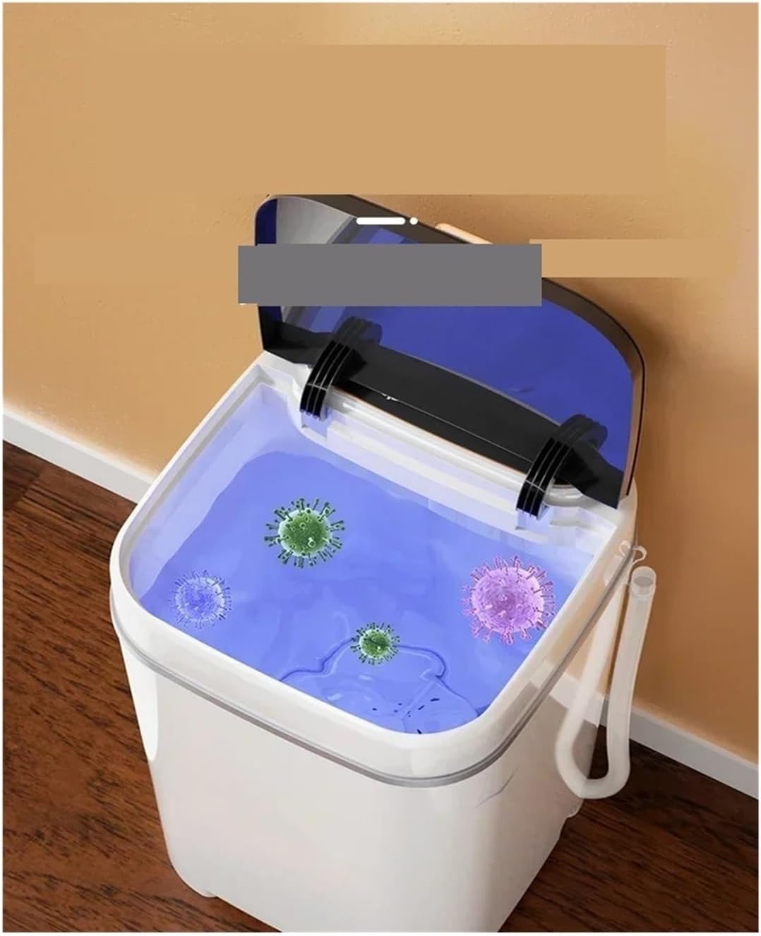 Compact Laundry. Household Washing Machine Large Capacity Mini And Small Semi-automatic Rental Option Portable Easy To Operate .Portable(Black)