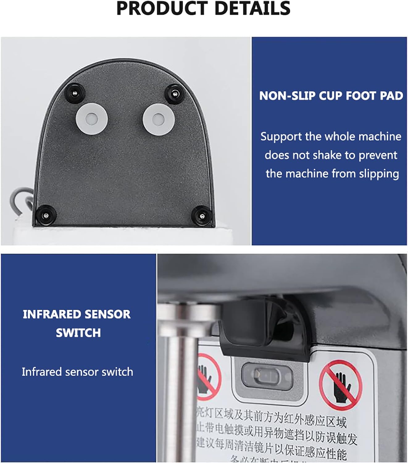 Smart Milkshake Blender, 1000ML Commercial Pearl Milk Tea Beverage Ice Cream Smoothie Milkshake Machine, Automatic Sensing Function, 5-Speed Adjustment