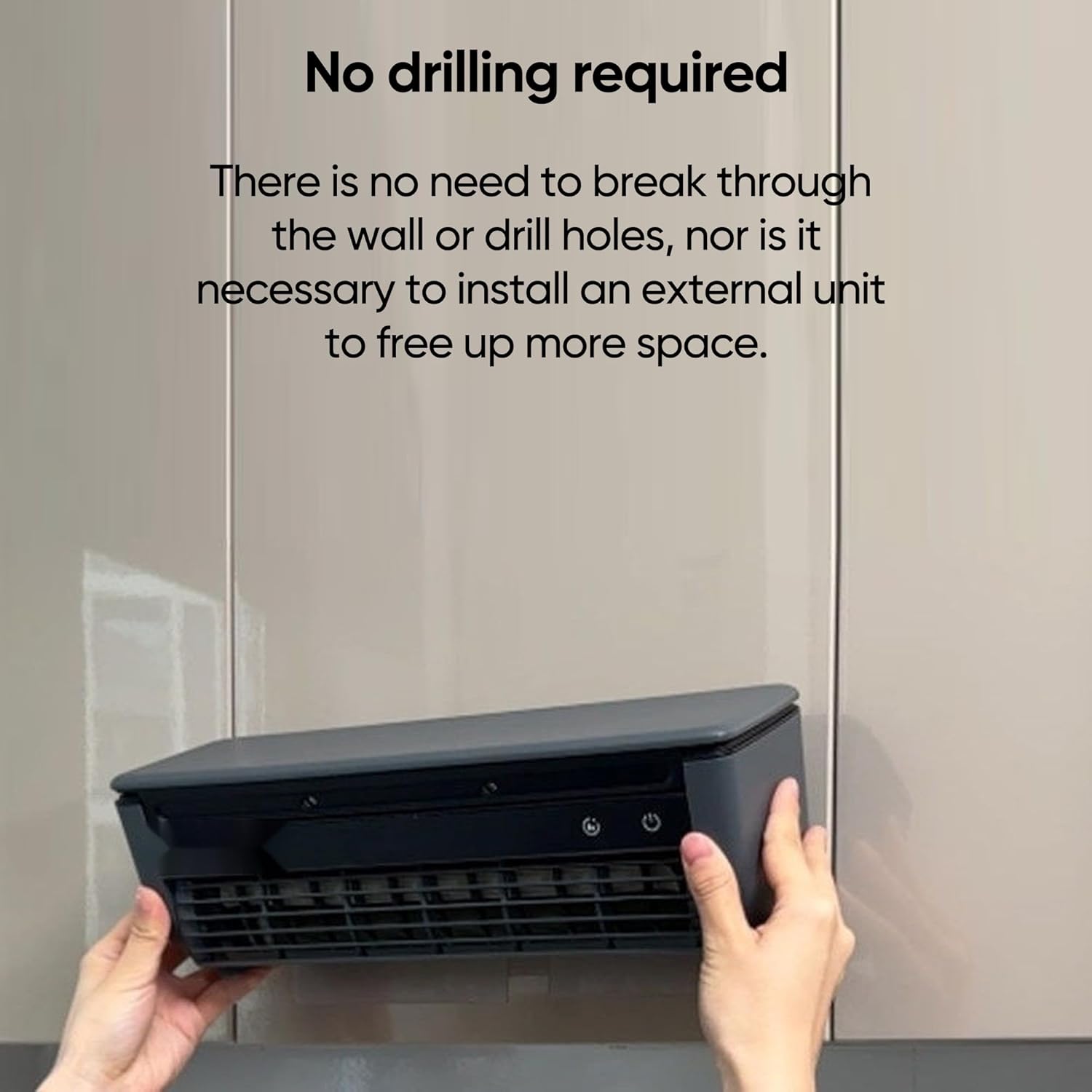 Portable Wireless Wall Mounted Air Conditioner,Portable Mini AC for Kitchen - Cool Mist Fan, Wall Mount (white)