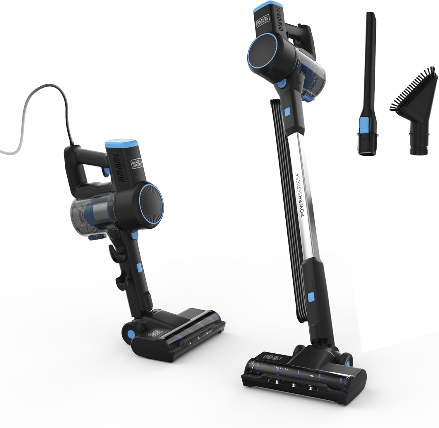 BLACK+DECKER Powerseries+ Corded 3 in 1 Stick Vacuum, Upright to Hand-Vac Multi Surface, LED Floor Head, HEPA Filtration, Powerful 14k Pa,for Hard Floor, Low Carpet, Pet Hair Home & Office use, Black