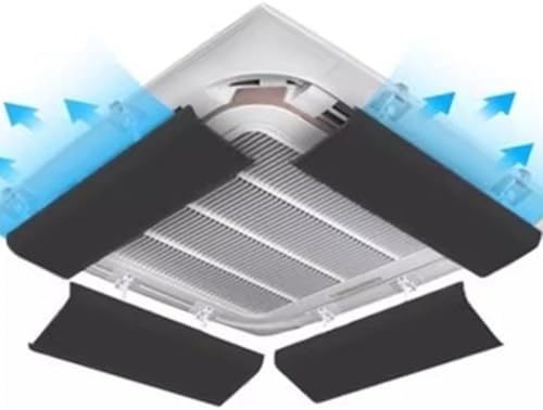 Air conditioning deflector 4PCS Air Conditioner Deflectors for Ceiling Central Air Conditioning Lightweight Plastic Angle Adjustable Prevent The Cold Air from Blowing Straight