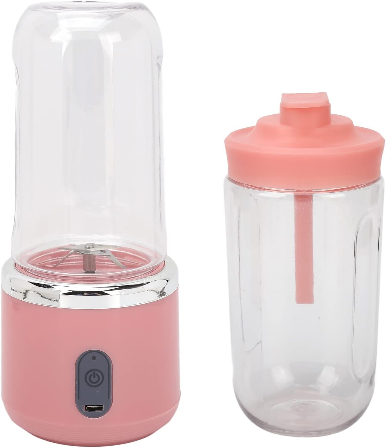Travel-Friendly Mini Blender, Portable Personal Juicer Cup with 6 Blades for Outdoor, Gym, Office