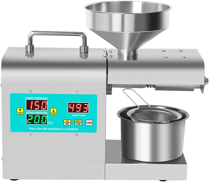 Small Household Oil Press Fully Automatic Stainless Steel Electric Oil Press Home Kitchen Appliances