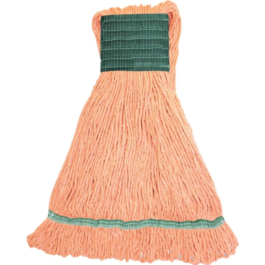 Genuine Joe MOR5BCT Synthetic Blend Wide Band Mop, 16oz., 12/CT, Orange
