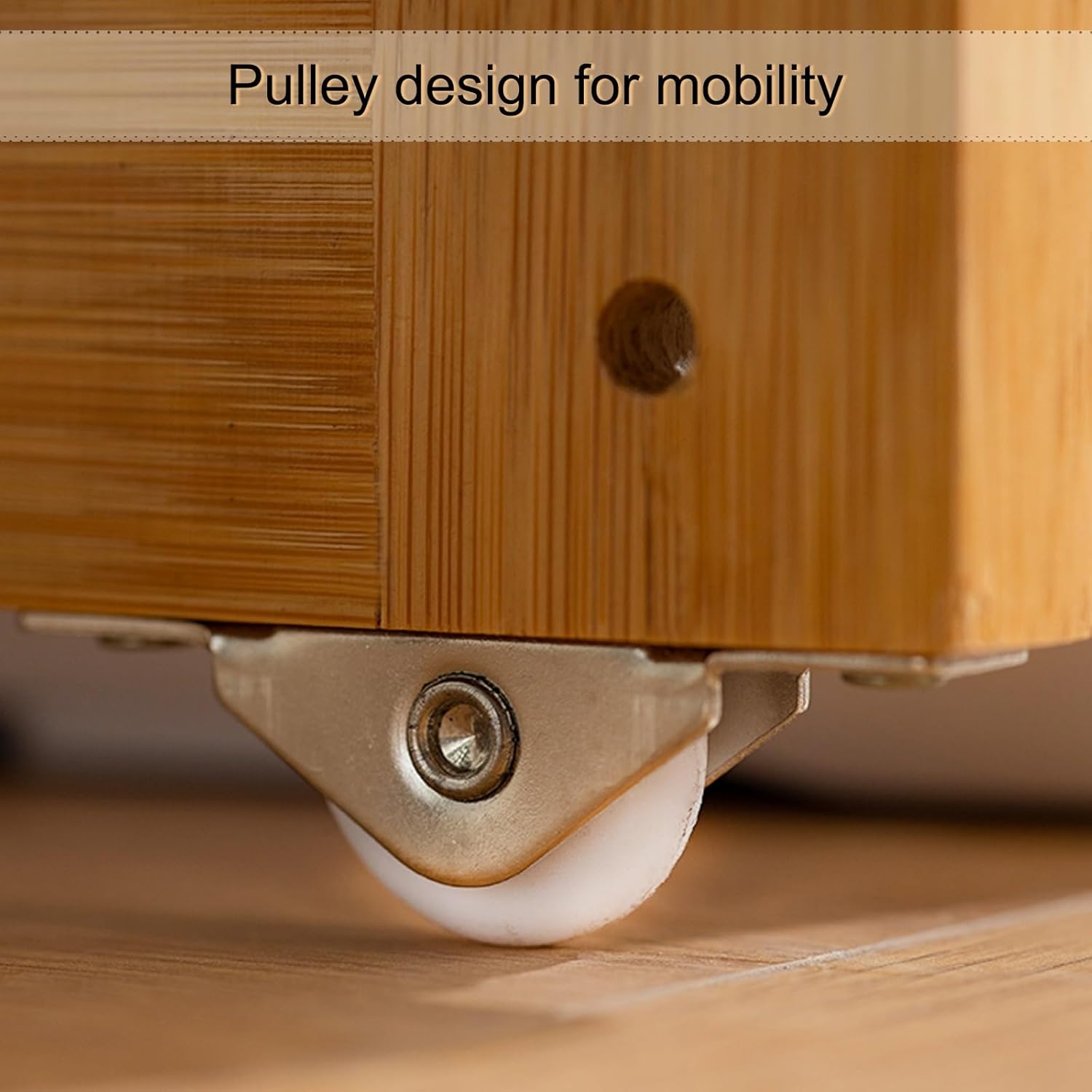 Robot Vacuum Storage Cabinet with Wheels, Hidden Cabinet for Sweeping Robots, Side Table for Living Room Kitchen Office, Portable Robot Night Stand(Yellow,55.5 * 46.4 * 75cm)