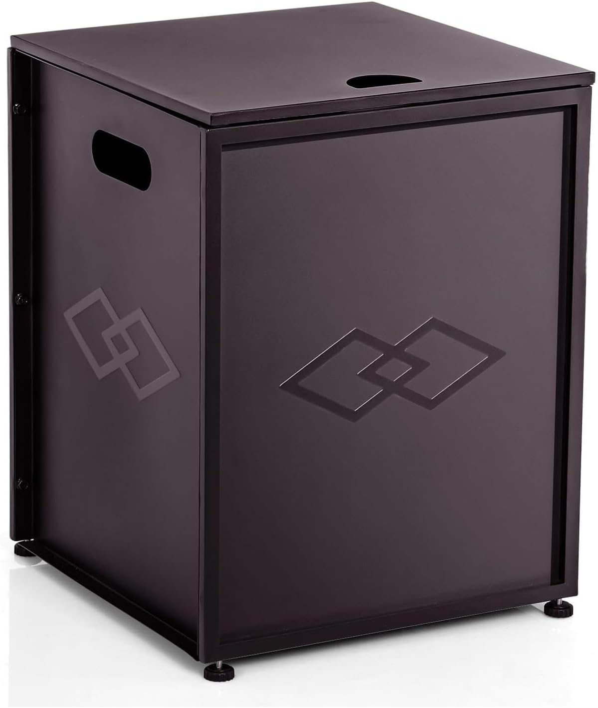 Outdoor Propane Tank Cover - 20 Lbs Tank Side Table With Storage 2-In-1 Rattan Hideaway Propane Gas Tank Table for Gas Fire Pit, Grill, Griddle & Stoves