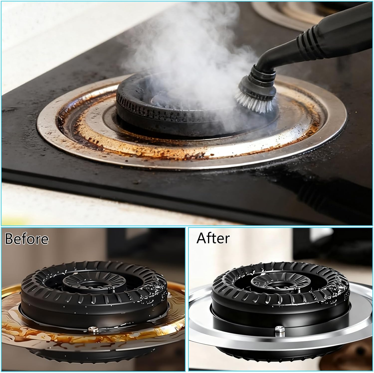 12-in-1 Steam Mop, Steam Cleaners with 21 Attachments, Detachable Handheld Steamer, 1200ML Tank & 15s Fast Heat-Up, Steam Mops for Floor Cleaning, Multipurpose Steamer for Home,Tile&Grout&Wall&Car