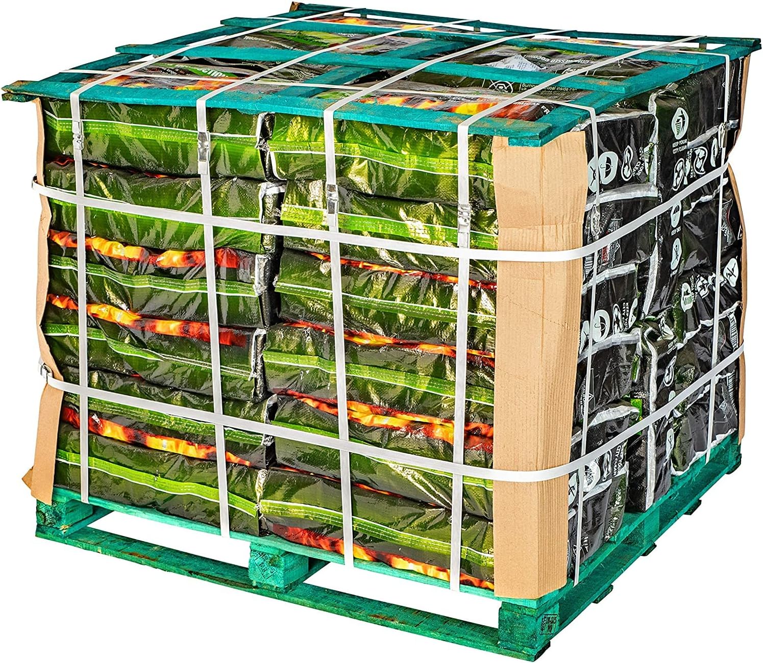 Coconut Shell Charcoal Briquettes BBQ Grilling and Caja Asadora China Pig Roasting Box Up to 5 Hour Cooking Eco Friendly Pallet. of 42 Bags of 40 Pounds