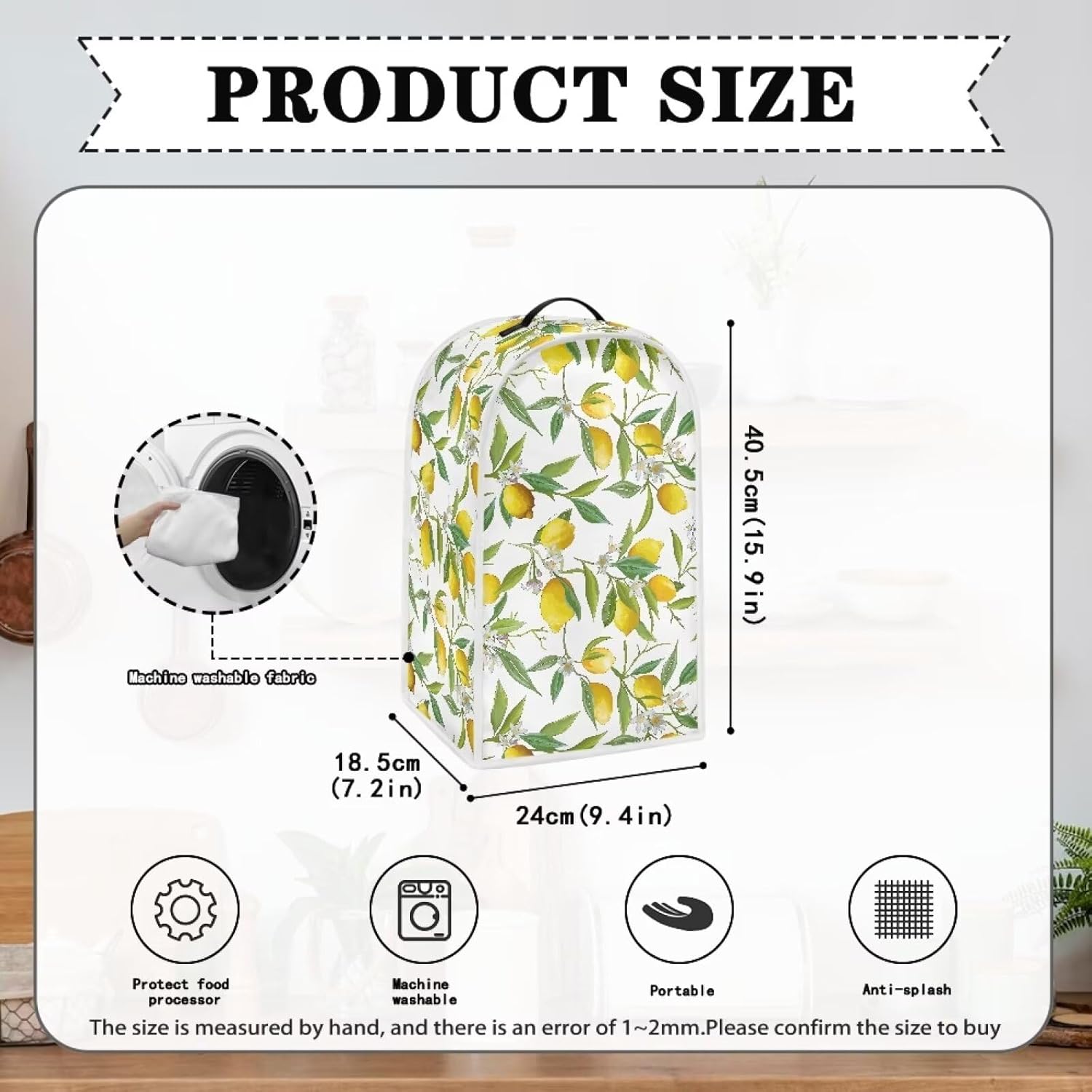 Lemon Print Blender Covers Kitchen Appliance Cover Blender Appliance Cover Stand Mixer Or Coffee Maker Juice Appliance Cover for Blender Food Processor juicer