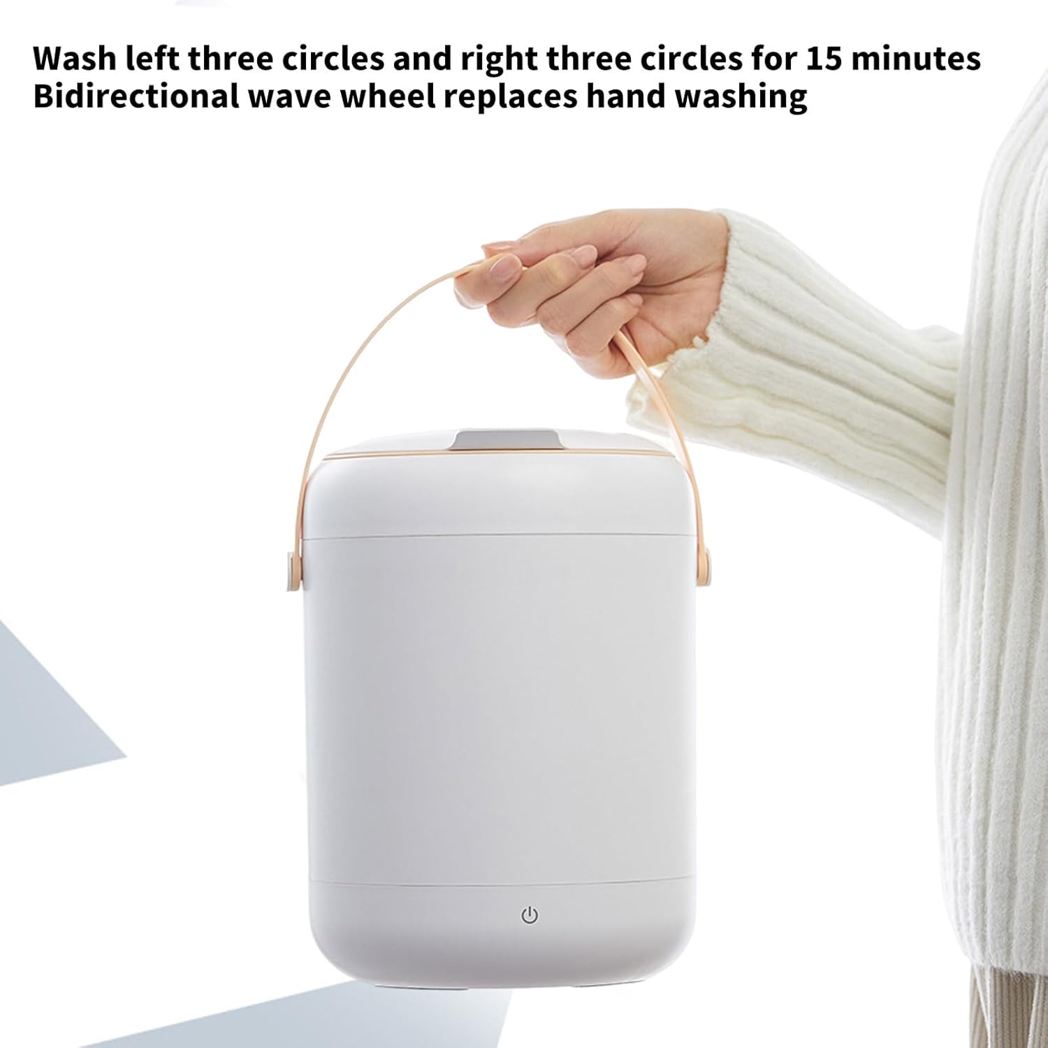 Portable Foldable Washing Machine 2.8L Capacity Quiet Washer Efficient Machine Camping