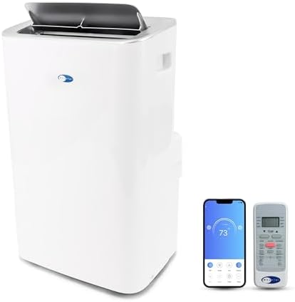 Whynter Portable Air Conditioner 13,500 BTU Portable Heater with Dehumidifier, Cooling Fan & Smart Wi-Fi for 500 Sq Ft Rooms, Includes AC Unit Window Kit, ARC-1050XPH (10,000 BTU SACC), White