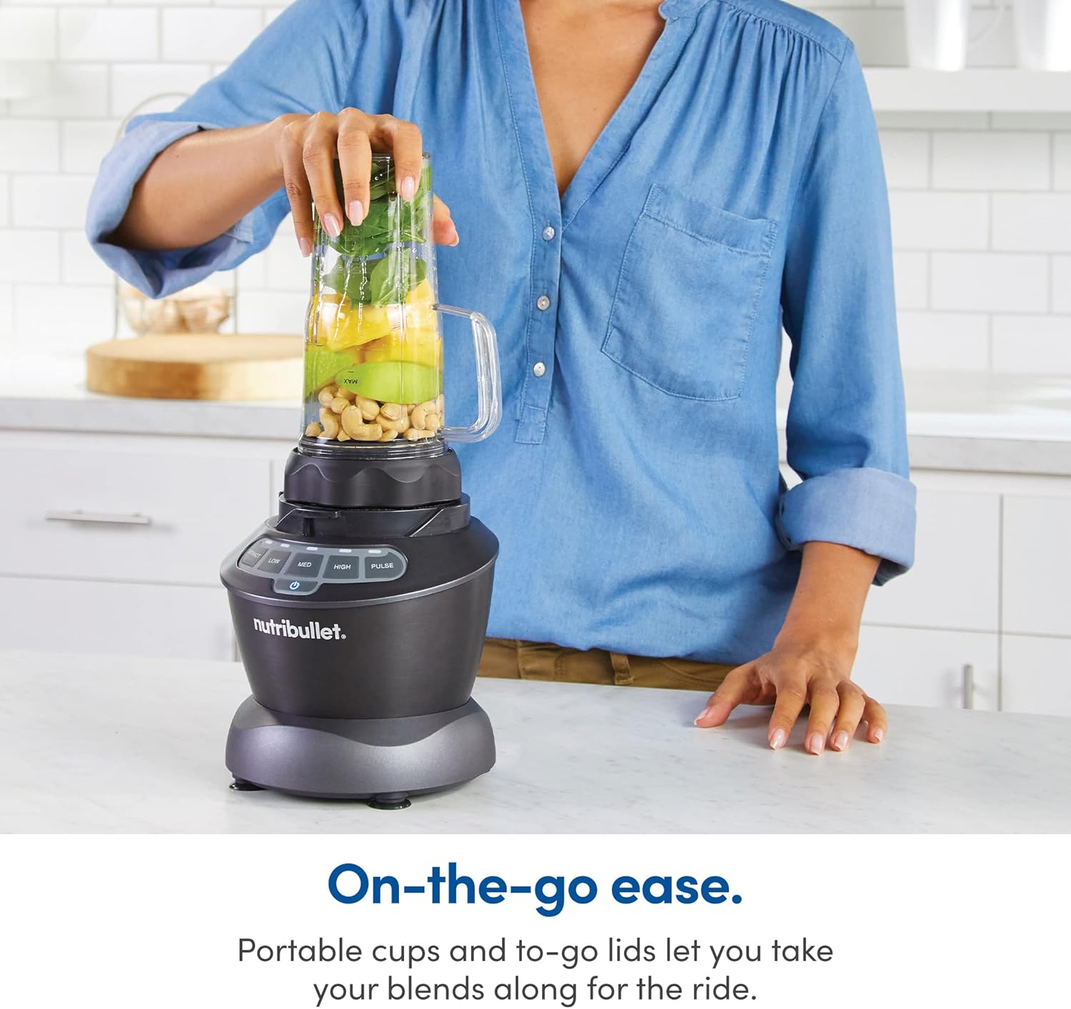 NutriBullet ZNBF30500Z Blender Combo 1200 Watt, 1200W, Dark Gray