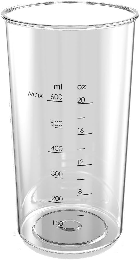 Courant Immersion Hand Blender with Stainless Steel Shaft, Variable Speed Control, Whisk Attachment, and 20 oz Measuring Cup