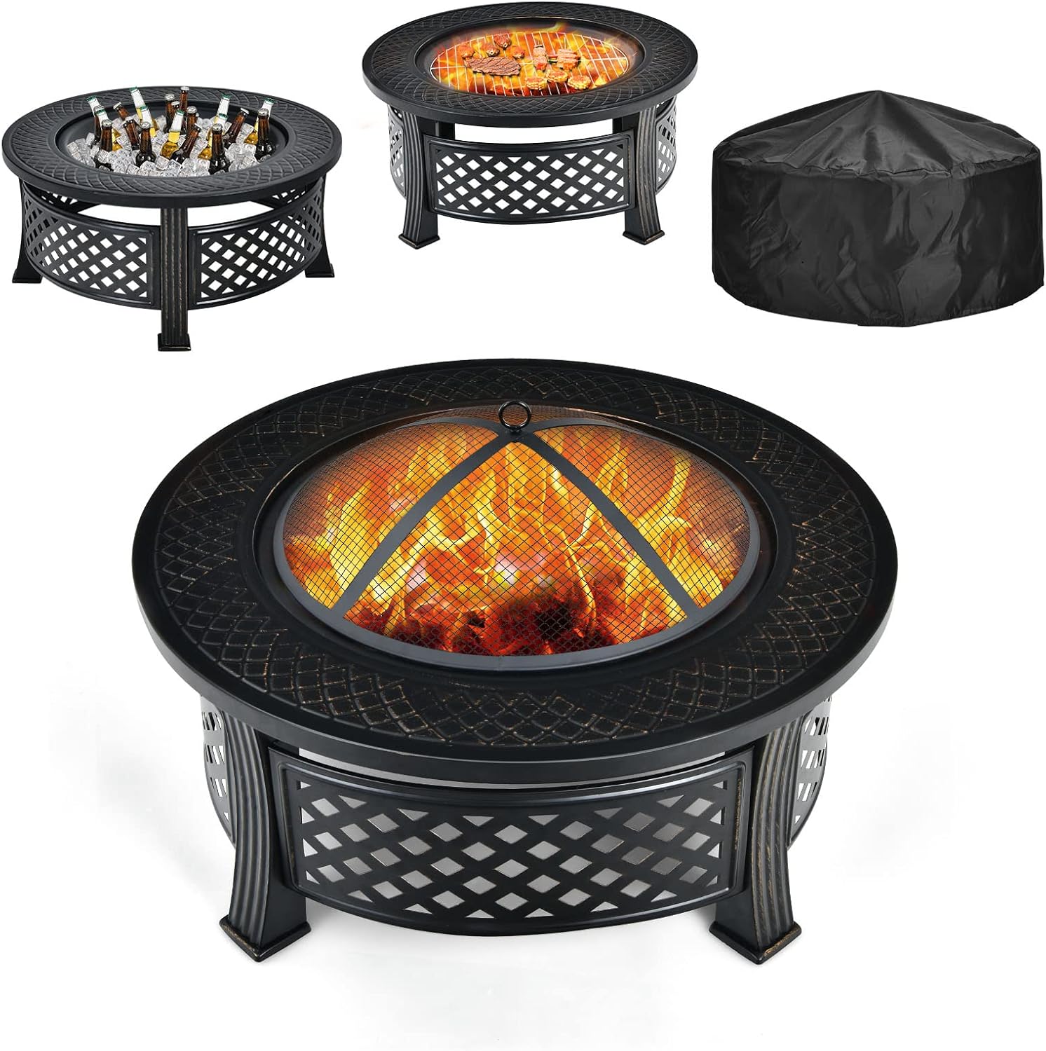 Giantex 3 in 1 Fire Pit, 32