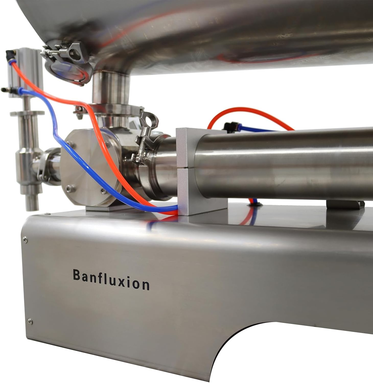 110V Paste Filling Mixing Machine Semi-Automatic Piston Filling Machine 100ml - 1000ml Single Nozzle Liquid and Paste Piston Filler Machine with Large Hopper for Honey, Lotion, Ketchup