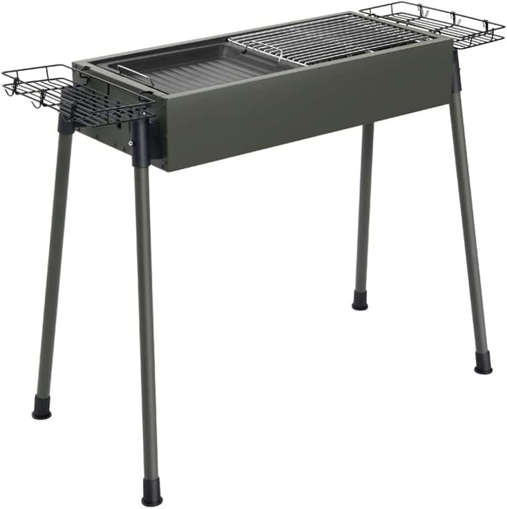 Outdoor Charcoal Grill Charcoal Barbecues Charcoal Grill Portable BBQ Stainless Steel Folding BBQ Grill Portable Camping Cooking BBQ Grill