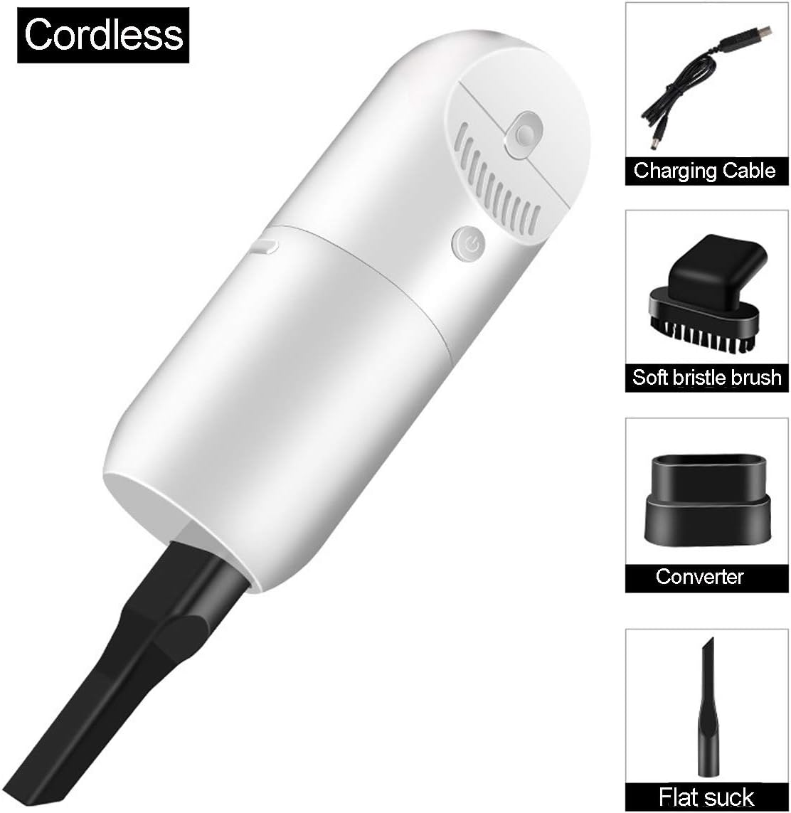 120W Handheld Vacuum Cordless Powerful Cyclone Suction Portable Rechargeable Vacuum Cleaner Quick Charge for Car Home Pet Hair