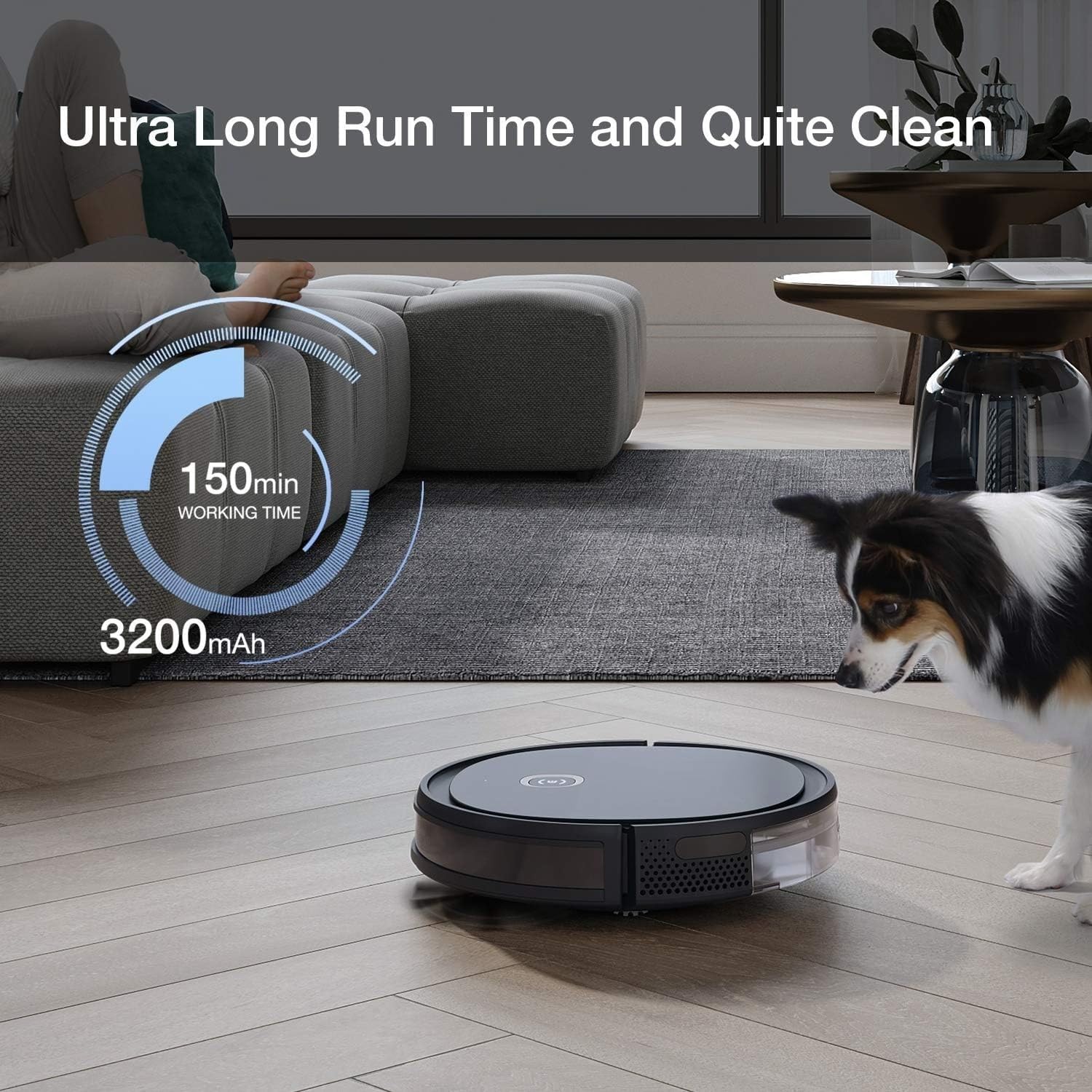 Robot Vacuum Mop Cleaner for Pet Hair & Hard Floors 60-Day Capacity, LIDAR Navigation, Perfect for Pet Hair