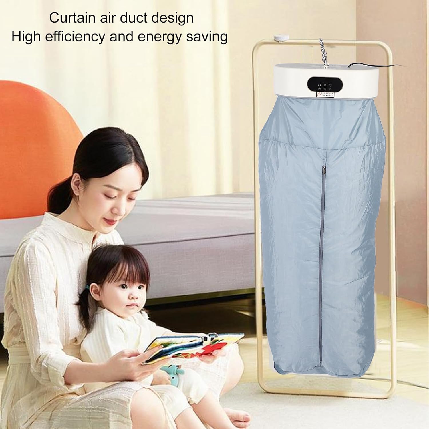 Portable Clothes Dryer, 1200W Foldable Electric Laundry Dryer Adjustable Temperature Timer 33lb Load Small Dryer Machine Clothes Dryer Mini Dryer with Hook for RVs Apartments